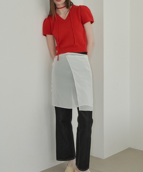 スカート GIUNON adjustable mini sheer skirt GIUNON スカート adjustable mini sheer skirt / アジャスタブル