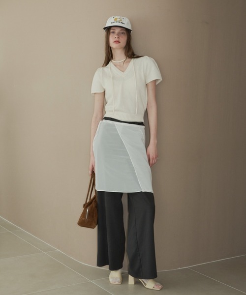 GIUNON シアースカート adjustable mini sheer skirt / アジャスタブルミニシアー