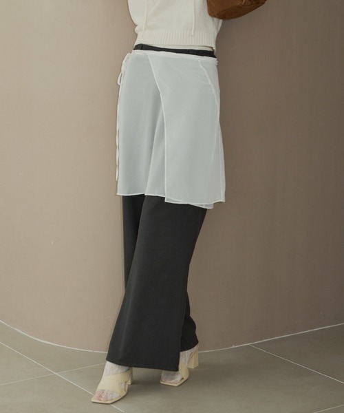 GIUNON スカート sheer wrap skirt / シアーラップスカート