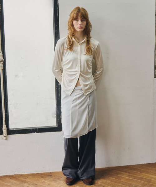 GIUNON スカート sheer wrap skirt / シアーラップスカート