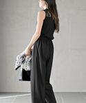 タンクトップ ノースリーブ レース切替ハイネッ...の詳細画像3