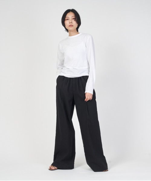 パンツ Cotton Twill Pants THE SHINZONE パンツ COTTON LINEN TACK WIDE PANTS コットン
