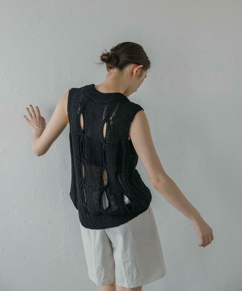 ベスト ジレ border knit vest レディース ベスト ジレ チルデンニットベスト レディース : ZOZOTOWN Yahoo