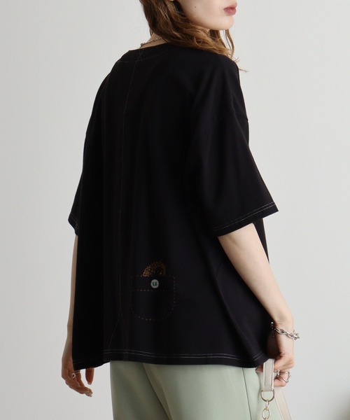 カーディガン EMAGO ふしぎ刺繍カーディガン レディース Emago カーディガン EMAGO ふしぎ刺繍カーディガン レディース