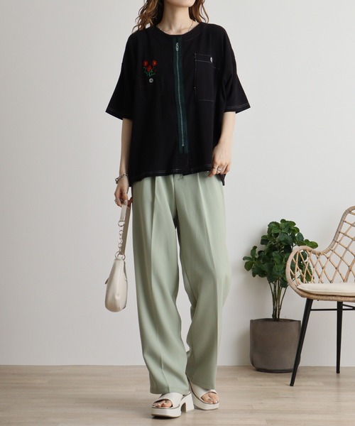 カーディガン EMAGO ふしぎ刺繍カーディガン レディース Emago カーディガン EMAGO ふしぎ刺繍カーディガン レディース