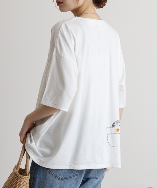 Emago カーディガン EMAGO ふしぎ刺繍カーディガン レディース