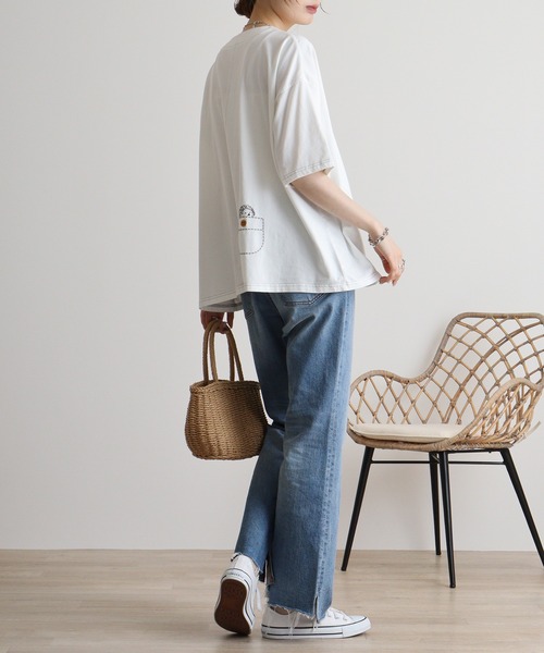 Emago カーディガン EMAGO ふしぎ刺繍カーディガン レディース