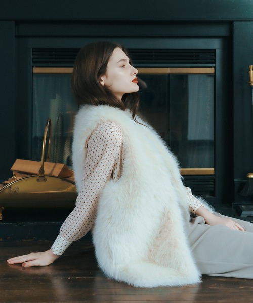 YECCA VECCA ベスト ジレ フェイクファージレ レディース : ZOZOTOWN  