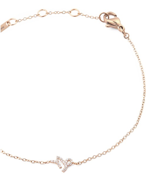 ブレスレット Crystal Zodiac Chain Bracelet レーディスブレスレット ローズゴールド レディース メンズの画像