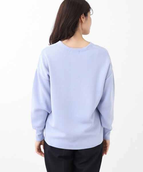 ニット セーター 「SALE／洗える」V開きオフボディニット レディース Reflect ニット セーター 「SALE／洗える」V開きオフボディ