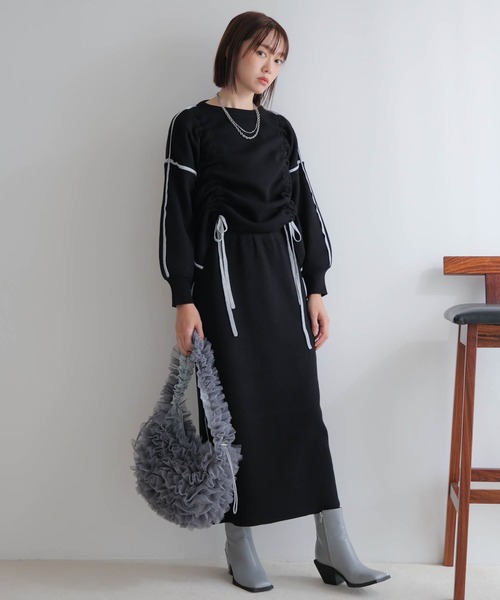 EESETT&Co セットアップ SETTO セットアップ バイカラードロストニットセットアップ