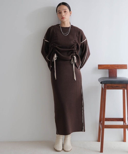 EESETT&Co セットアップ SETTO セットアップ バイカラードロストニットセットアップ