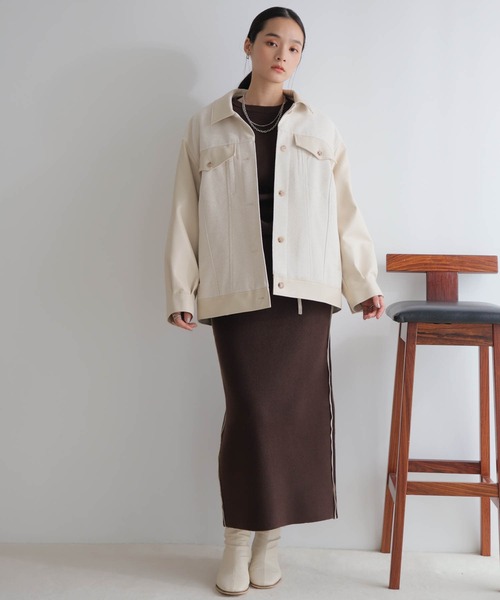 SETTO（セット） セットアップ バイカラードロストニットセットアップ