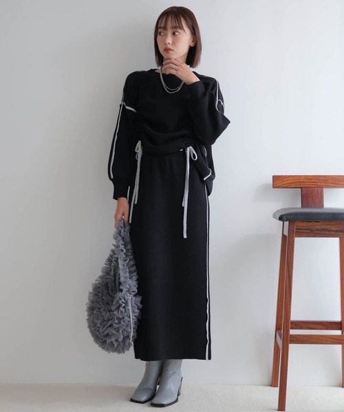 SETTO（セット） セットアップ バイカラードロストニットセットアップ