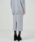 ロング スカート ラメタイトニットスカートの詳細画像5