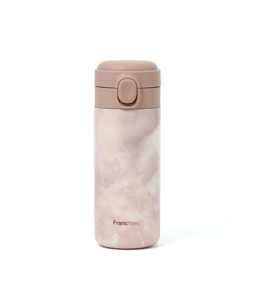 水筒 ワンタッチ ステンレスボトル 350ml マーブルブラウン | Francfranc