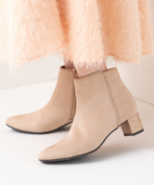 JELLY BEANS（ジェリービーンズ） ブーツ トリミンググリッターヒール