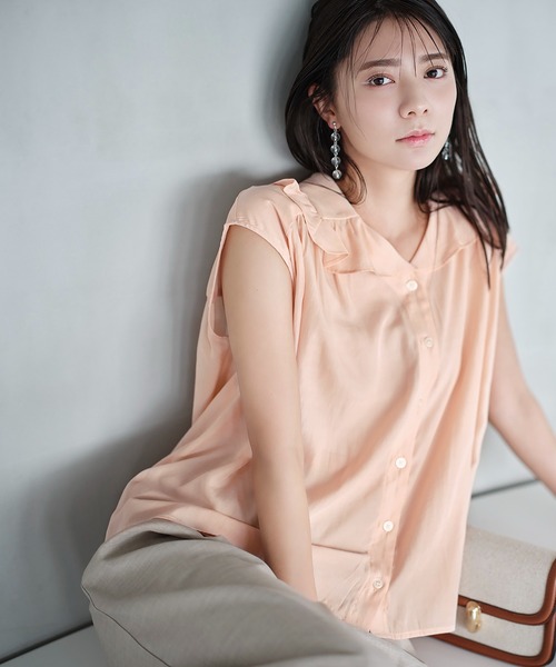 「N.（N. Natural Beauty Basic）」 ノースリーブブラウス MEDIUM ピンク レディース N.Natural Beauty Basic 「N.（N. Natural Basic