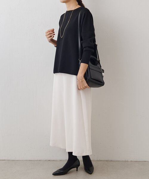BEARDSLEY パンツ ドレープダブルクロスキュロット レディース
