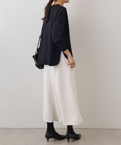 BEARDSLEY パンツ ドレープダブルクロスキュロット レディース
