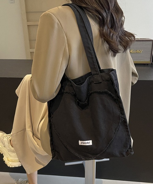 トートバッグ 「A4対応」ハートデザイントートバッグ レディース