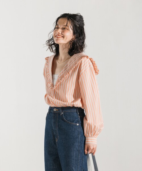 tシャツ マルチフリルブラウス レディース 4つの機能付】ひんやりフリル袖ブラウスTシャツ - ベルーナ
