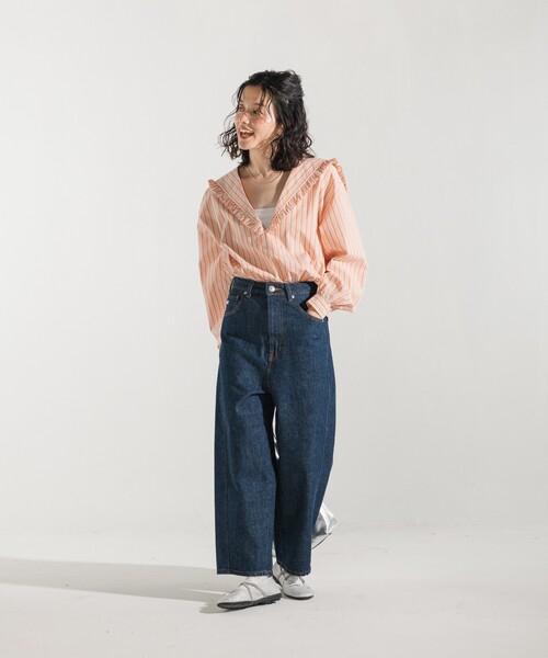 ブラウス シャツ セーラーカラーフリルブラウス レディース セーラーカラーフリルブラウス | 衣料 | axes femme online shop
