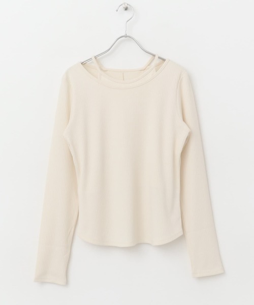 tシャツ シャツレイヤードデザインカットトップス レディース tシャツ レイヤードデザインカットソー レディース : ZOZOTOWN