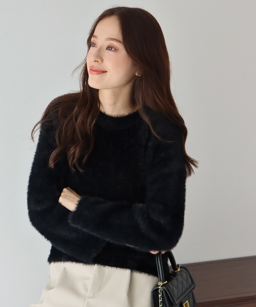 「BLUEEAST」 長袖ニット MEDIUM グレー レディース_画像3