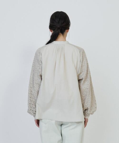 MM6◇CAMICIA RUFFLE PANELブラウス/38/コットン/PNK/S32CU0126 S47294