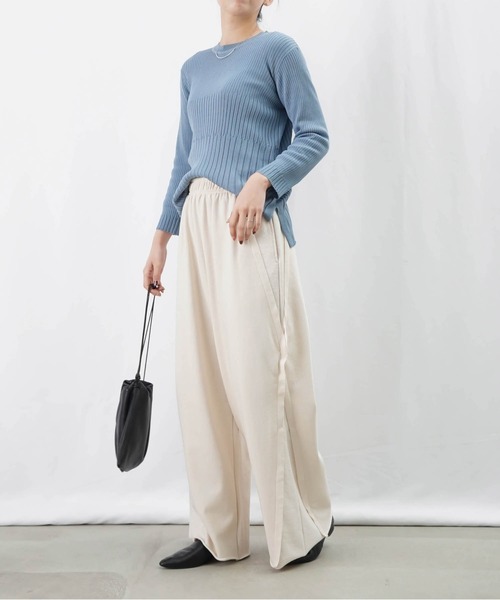 パンツ IONSEOUL luca striped wide pt HJ5D0048 LADY LUCK LUCA スウェットパンツ ジャージ LC/LLL 裏毛