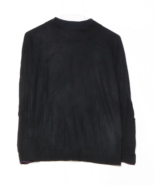 Paul Smith Lサイズ ニットセーター ベージュ・ブラック Paul Smith】タートルネックニット シグネチャーストライプ