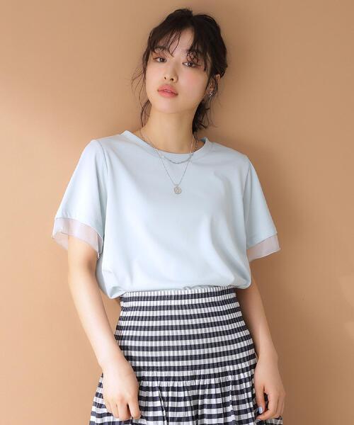 シアーTシャツ THE SHOP TK tシャツ 袖シアーTシャツ「接触冷感/洗濯機OK