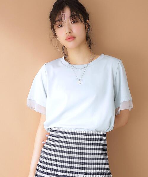 THE SHOP TK tシャツ 袖シアーTシャツ「接触冷感/洗濯機OK