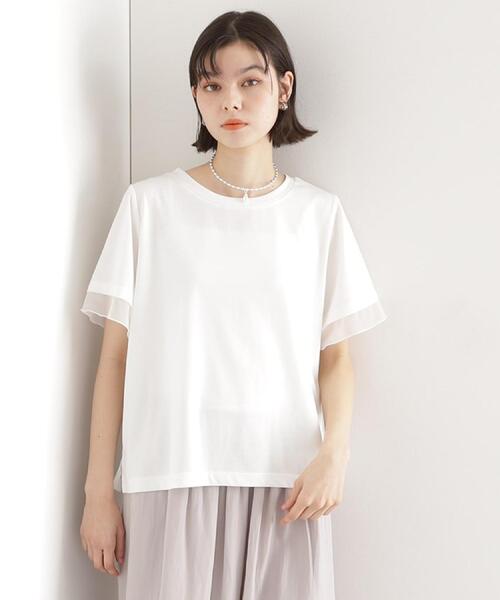 シアーTシャツ THE SHOP TK tシャツ 袖シアーTシャツ「接触冷感/洗濯機OK