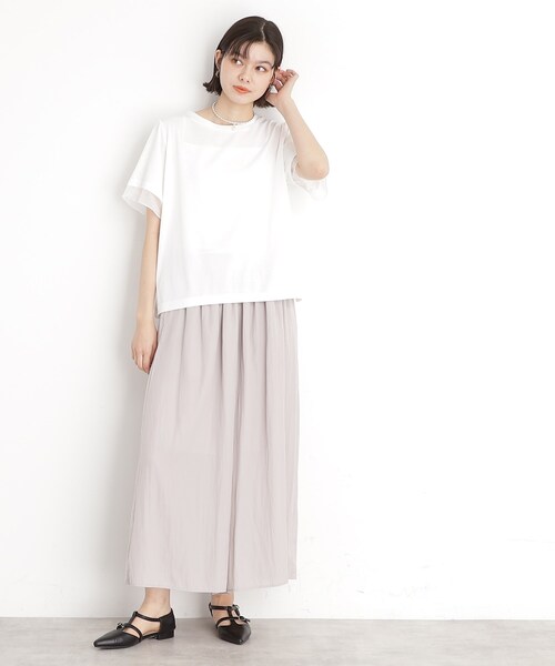 THE SHOP TK tシャツ 袖シアーTシャツ「接触冷感/洗濯機OK