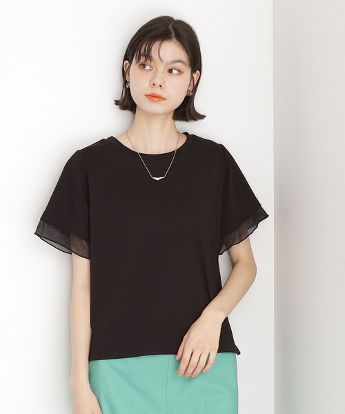 シアーTシャツ THE SHOP TK tシャツ 袖シアーTシャツ「接触冷感/洗濯機OK