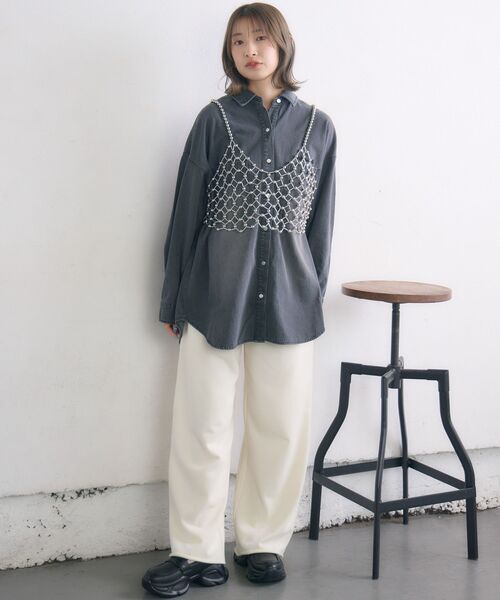 ブラウス シャツ デニムBIGシャツ レディース RETROGIRL ブラウス シャツ BIGデニムシャツ レディース
