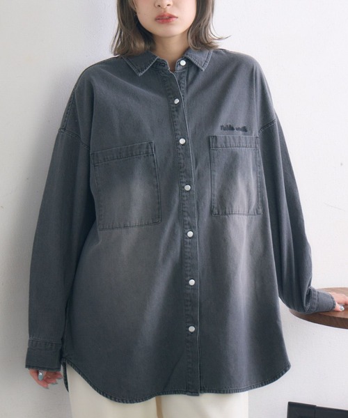 ブラウス シャツ デニムBIGシャツ レディース RETROGIRL ブラウス シャツ BIGデニムシャツ レディース