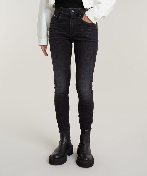 G-STAR RAW 「G-STAR RAW」 加工スキニーデニムパンツ 26/30 ブルー 
