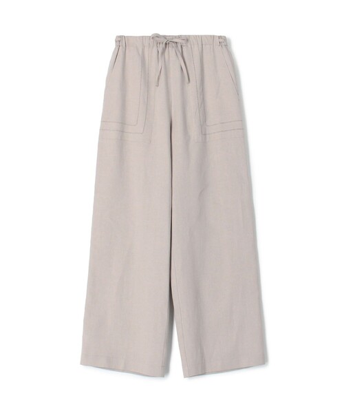 【美品】  GALERIE VIE / ギャルリーヴィー | 2025SS | リブ コンビ フレンチリネン ワイドシャツ | F | ネイビー | レディース GALERIE VIE - 【美品】 GALERIE VIE / ギャルリーヴィー | 2025SS