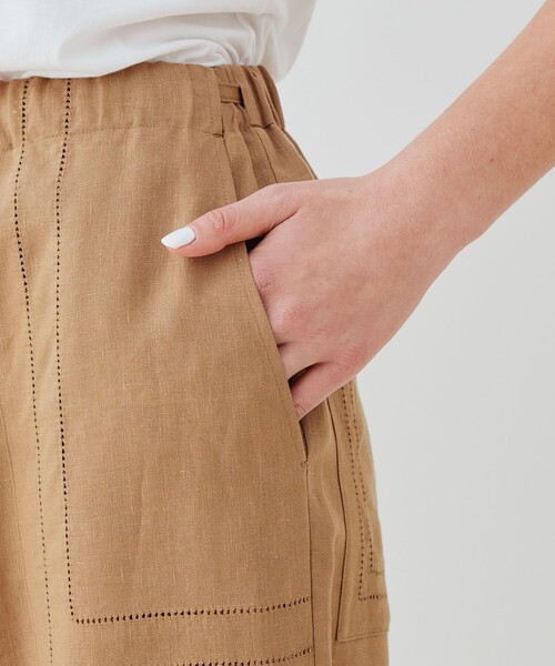 GALERIE VIE（ギャルリー ヴィー） パンツ リブコンビフレンチリネン