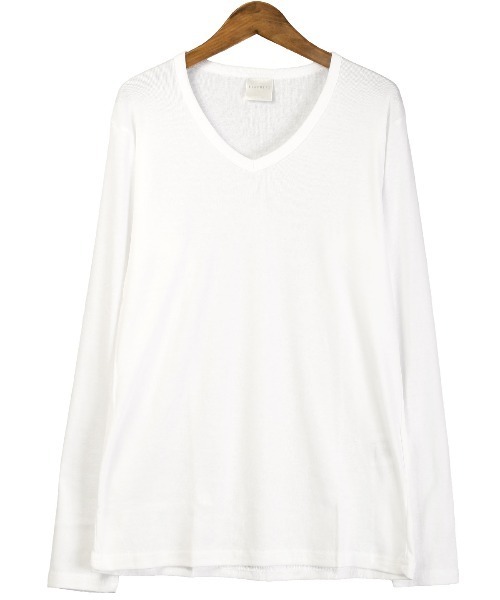 LUXSTYLE（ラグスタイル） tシャツ Vネック無地ロンT メンズ