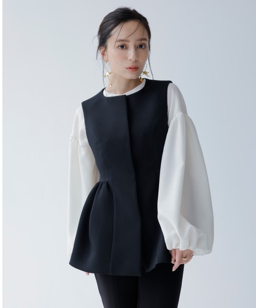 「anuans」 ノースリーブブラウス MEDIUM ホワイト系その他 レディース anuans 「anuans」 ノースリーブブラウス MEDIUM ホワイト系