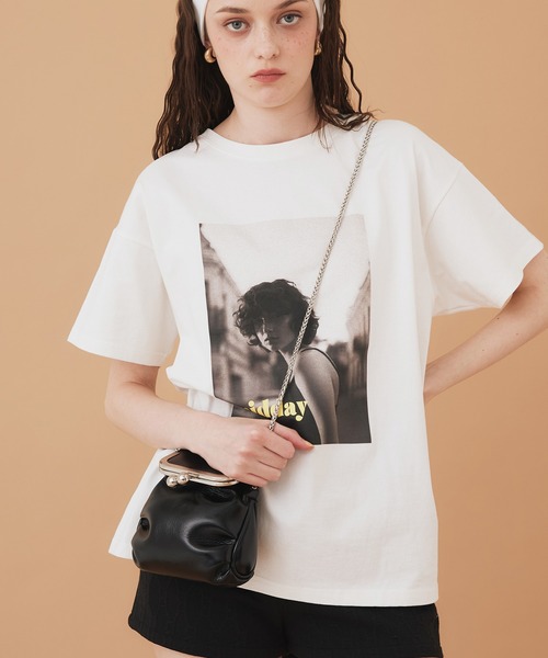 tシャツ 2WAYリーフフォトプリントレイヤードTシャツ レディース 楽天市場】【10％OFF】【モノトーン再再再入荷！】フォト