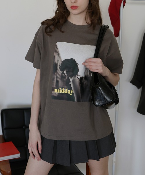 Mili affinity tシャツ フォトプリントオーバーサイズショート