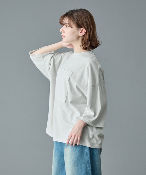 tシャツ 「RUUBON」damage pigment cotton Tee / ダメージピグメントコットンTシャツ メンズ レディース | RUUBON | 22