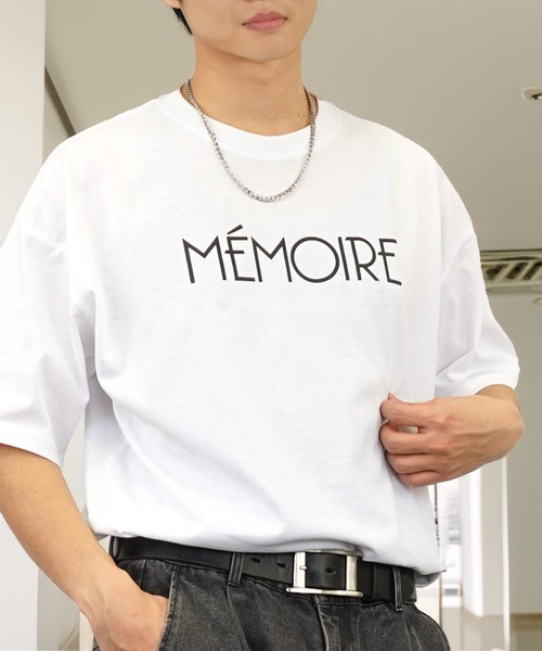 tシャツ ワイド 半袖 Tシャツ ロゴ サークル ハート 刺繍 メンズ