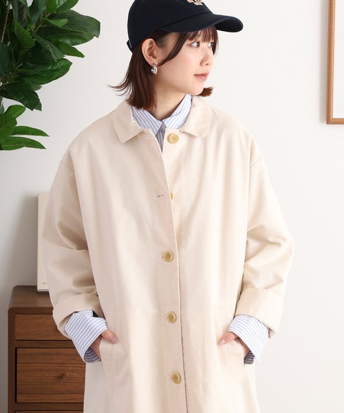 【新品タグ付き】ブルーウィロー blue willow ステンカラーコート 新品タグ付き】ブルーウィロー blue willow ステンカラーコート