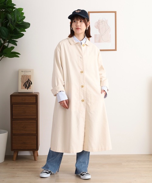 【新品タグ付き】ブルーウィロー blue willow ステンカラーコート 新品タグ付き】ブルーウィロー blue willow ステンカラーコート